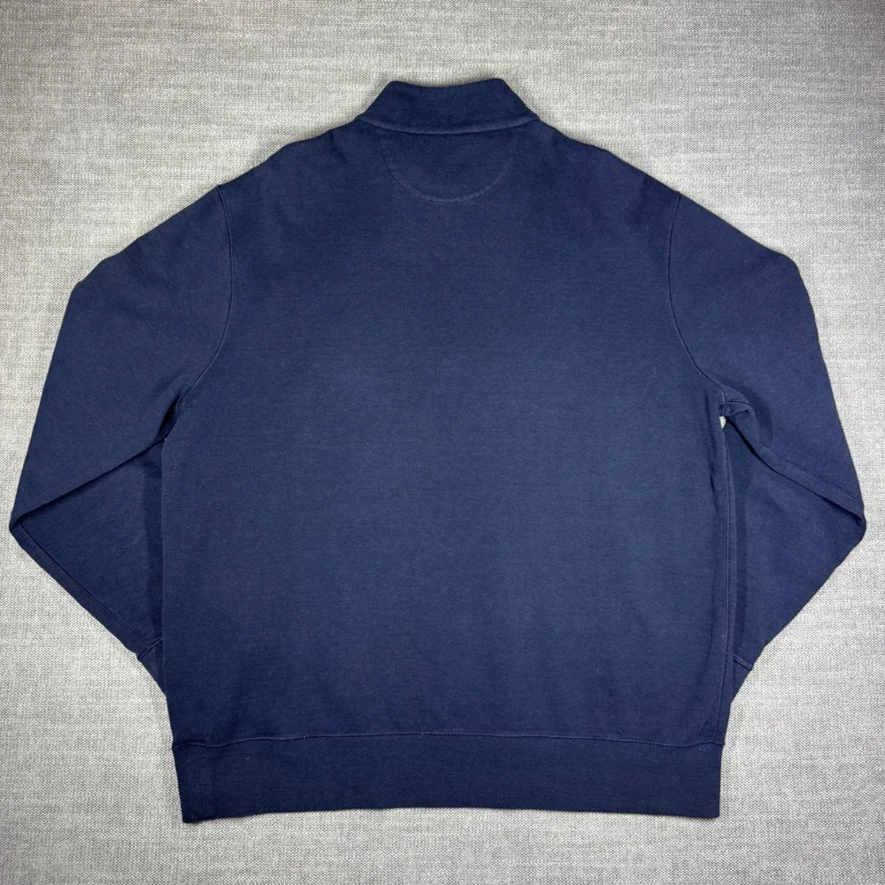 Polo Ralph Lauren Performance Mens Large Navy Blue Quarter Zip Pullover Sweater